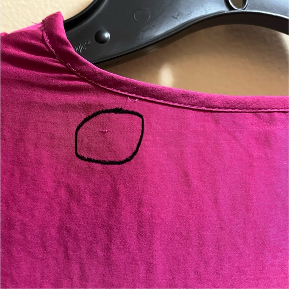 Express Balloon Sleeve V-Neck Blouse - Color Pink - Size Small - Picture 10 of 10